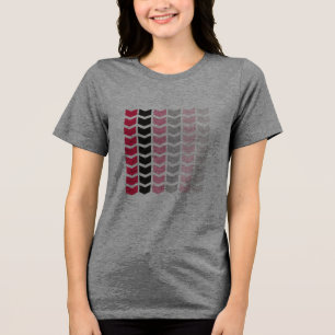 Frauen-T-Shirt mit geometrischem Muster - Farbverl Tri-Blend Shirt