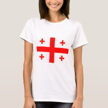 Frauen T Shirt mit georgischer Flagge