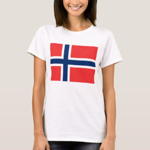 Frauen T Shirt mit norwegischer Flagge