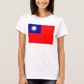 Frauen T Shirt mit taiwanischer Flagge (Vorderseite)