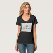 Frauen-T - Shirtschwarzes T-Shirt (Vorderseite Vollansicht)