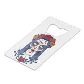 Frauen-Tag der Toten Geldbeutel Flaschenöffner (Vorderseite Schrägansicht)