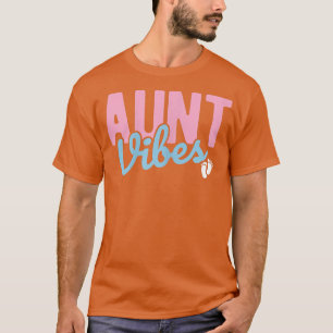 Frauen Tante Vibes Baby Reveal Pregnancy Reveal Ge T-Shirt