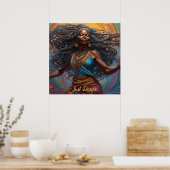 Frauen tanzen frei Afrikanerin Poster (Küche)