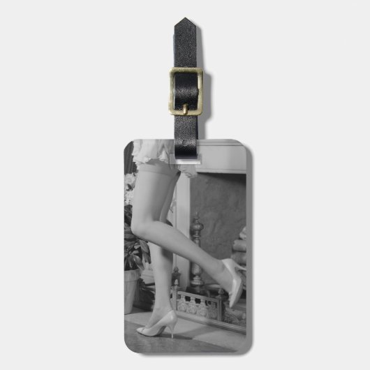 Frauen-Tanzen Gepäckanhänger (Vorderseite vertikal)