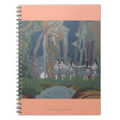 Frauen tanzen im Mondlicht Notizblock (Vorderseite)