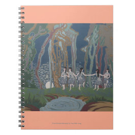 Frauen tanzen im Mondlicht Notizblock