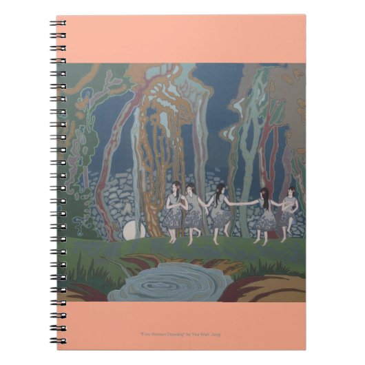 Frauen tanzen im Mondlicht Notizblock (Vorderseite)