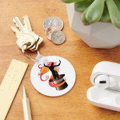 Frauen tanzen in einem Top-Hut-Schlüsselanhänger Schlüsselanhänger