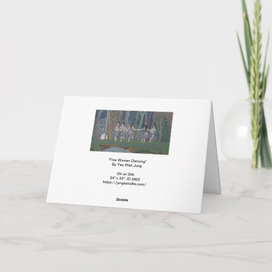 Frauen tanzen mit dem Mond Karte (Rückseite)