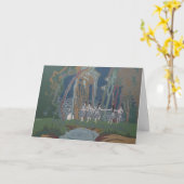 Frauen tanzen mit dem Mond Karte (Gelbe Blume)