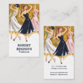 Frauen tanzen Vintage Kunst Visitenkarte (Vorne/Hinten)