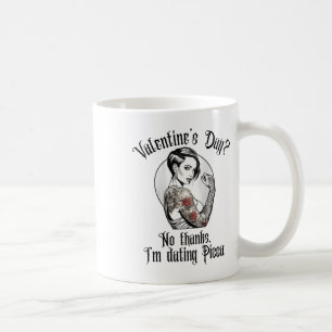 Frauen Tattooischer Single Frauen gekleidete Fraue Kaffeetasse