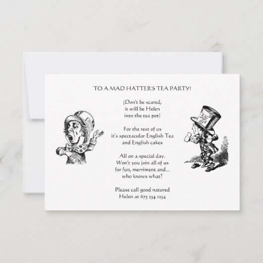 FRAUEN TEA PART INVITATION - SPASS ZEIT! EINLADUNG (Rückseite)