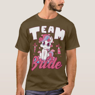 Frauen Team Braut Einhorn Junggesellinnenabschied T-Shirt
