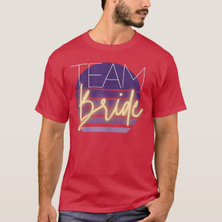 Frauen Team BrideTeam Bride Lila Hintergrund T-Shirt