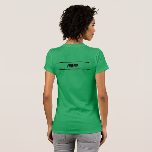 Frauen-Team-Deb, Name anpassbar T-Shirt (Schwarz voll)