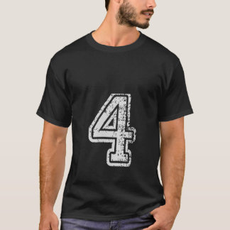 Frauen Team Jersey Uniformen Nummer 4 Vier Schule T-Shirt