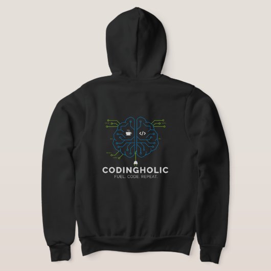 Frauen-Tech-Gehirn-Schaltkreis-Coding-Grafik für C Hoodie (AblageHinten)