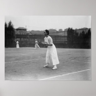 Frauen-Tennis-Spieler, der bereite Fotografie Poster