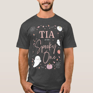 Frauen Tia Spooky One Girl Erster Geburtstag Rosa T-Shirt