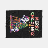 Frauen Tierliebhaber Xmas Doodle Hunde Decorati Fleecedecke (Vorderseite (Horizontal))