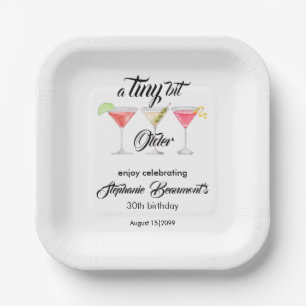 Frauen Tini ein bisschen älter Cocktail Sommerpart Pappteller