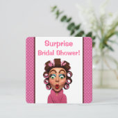 Frauen tragen Curler Einladung (Stehend Vorderseite)