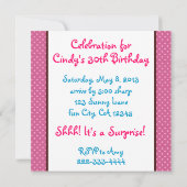 Frauen tragen Curlers überraschendes Party Einladung (Rückseite)