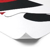 Frauen tragen einen schwarzen Hut minimalistisch V Poster (Ecke)