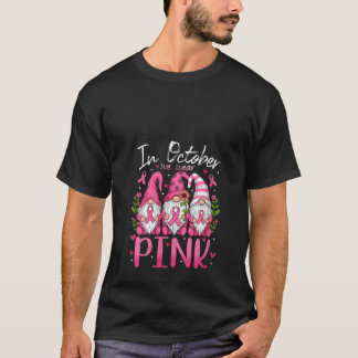 Frauen tragen im Oktober rosa Band Gnome Frauen T-Shirt