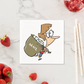 Frauen tragen Mailbag Papier Napkins Serviette