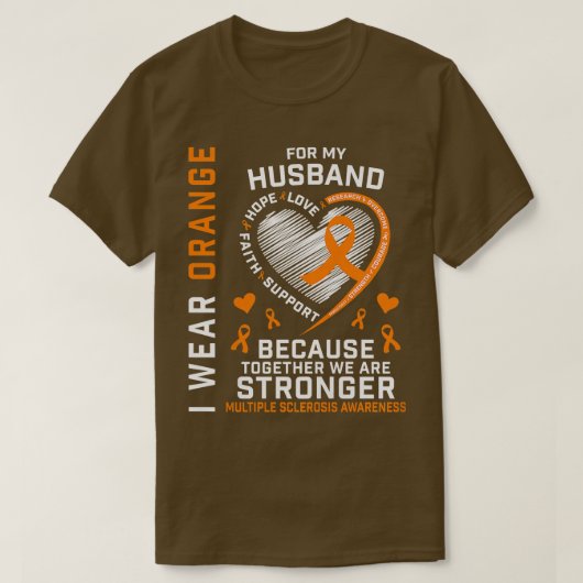 Frauen tragen Orange für meine Ehemänner, die mehr T-Shirt (Design vorne)