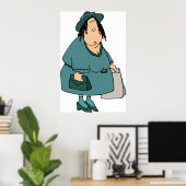 Frauen tragen Taschen Poster (Heimbüro)