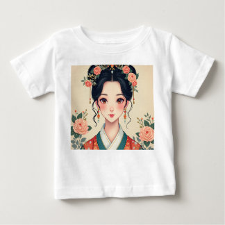 Frauen tragen traditionelle koreanische Kleidung Baby T-shirt