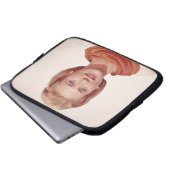 Frauen-tragender Schal Laptopschutzhülle (Vorne Knopf)