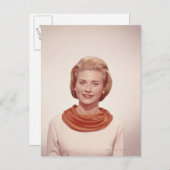 Frauen-tragender Schal Postkarte (Vorne/Hinten)