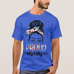 Frauen Transgender Mama Messy Bun Proud Transseual T-Shirt
