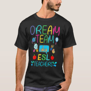 Frauen Traumteam Aka Esl Lehrer Niedlich Crayon Ed T-Shirt