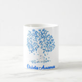 Frauen Tree Blue Ribbon Diabetes Bewusstsein Kaffeetasse (Mittel)