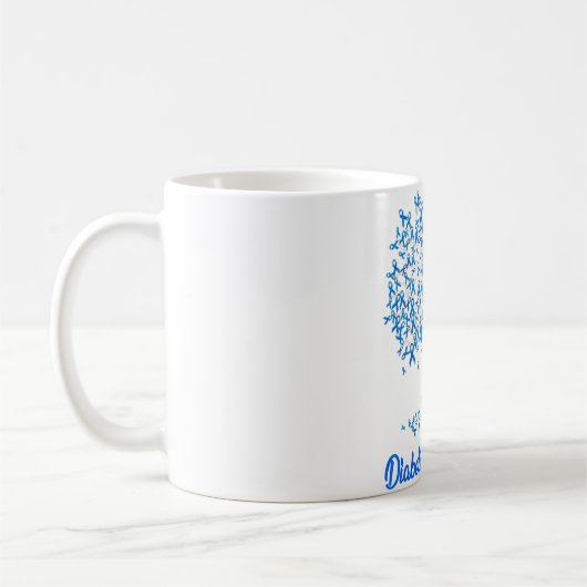 Frauen Tree Blue Ribbon Diabetes Bewusstsein Kaffeetasse (Links)