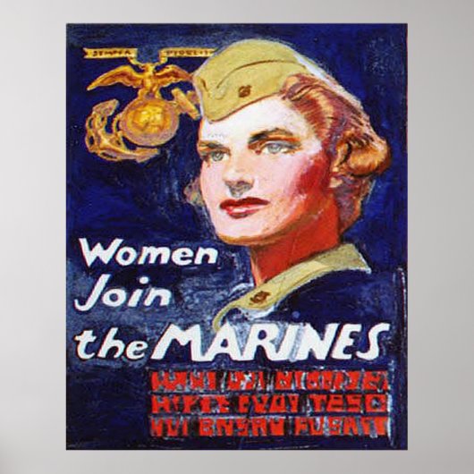 Frauen treten am MARINES-Programm teil Poster (Vorne)