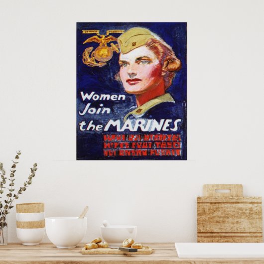 Frauen treten am MARINES-Programm teil Poster (Küche)