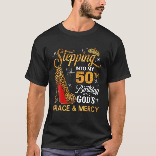 Frauen treten mit Gottes G in meinen 50. Geburtsta T-Shirt (Vorderseite)