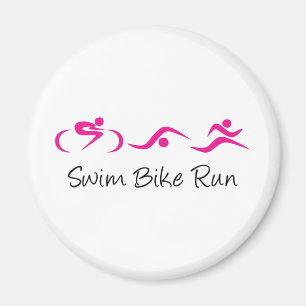 Frauen Tri: Swim.Bike.Run Magnet
