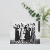 Frauen trinken Bier alte Fotografie Vintage Bier Postkarte (Stehend Vorderseite)