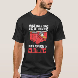 Frauen trinken Bier Pong Party Zitat für ein Bier T-Shirt