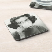 Frauen-Trinken Getränkeuntersetzer (Linke Seite)