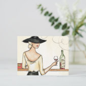 Frauen trinken spanischen Wein Postkarte (Stehend Vorderseite)