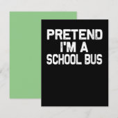 Frauen tun so, als wäre ich ein Schulbus zu Weihna Mitteilungskarte (Vorne/Hinten)